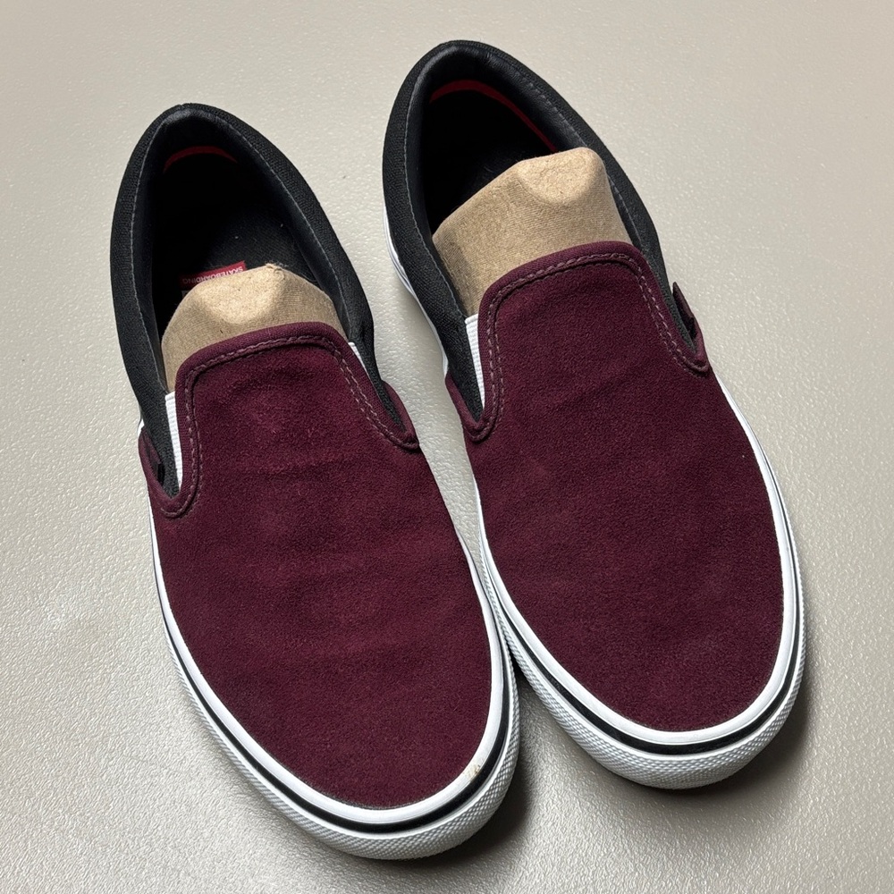 Vans Men's Burgundy Slip-On Loafers